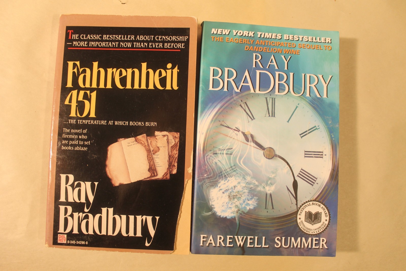 Fahrenheit 451 & Farewell Summer by Ray Bradbury (2 Books)