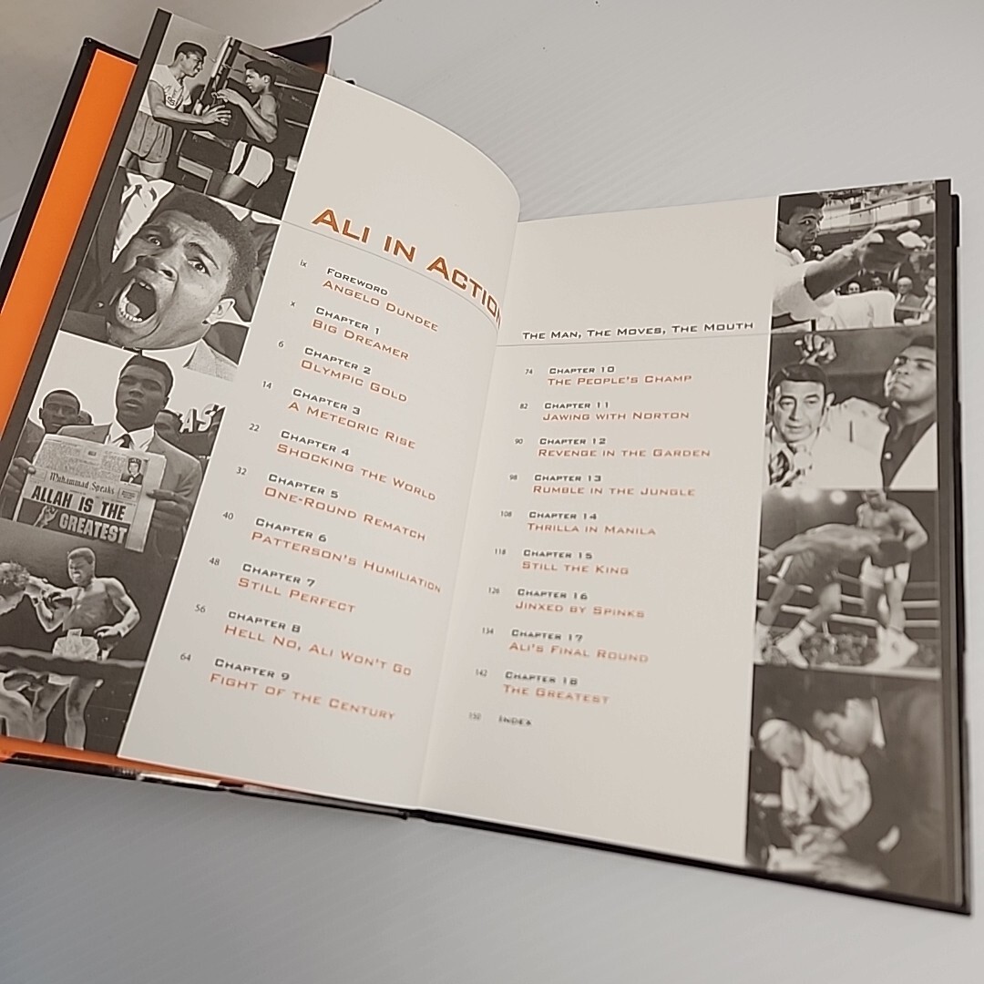 2 Books on Muhammad Ali : Handbook & Ali in Action DVD Documentary HC Nice