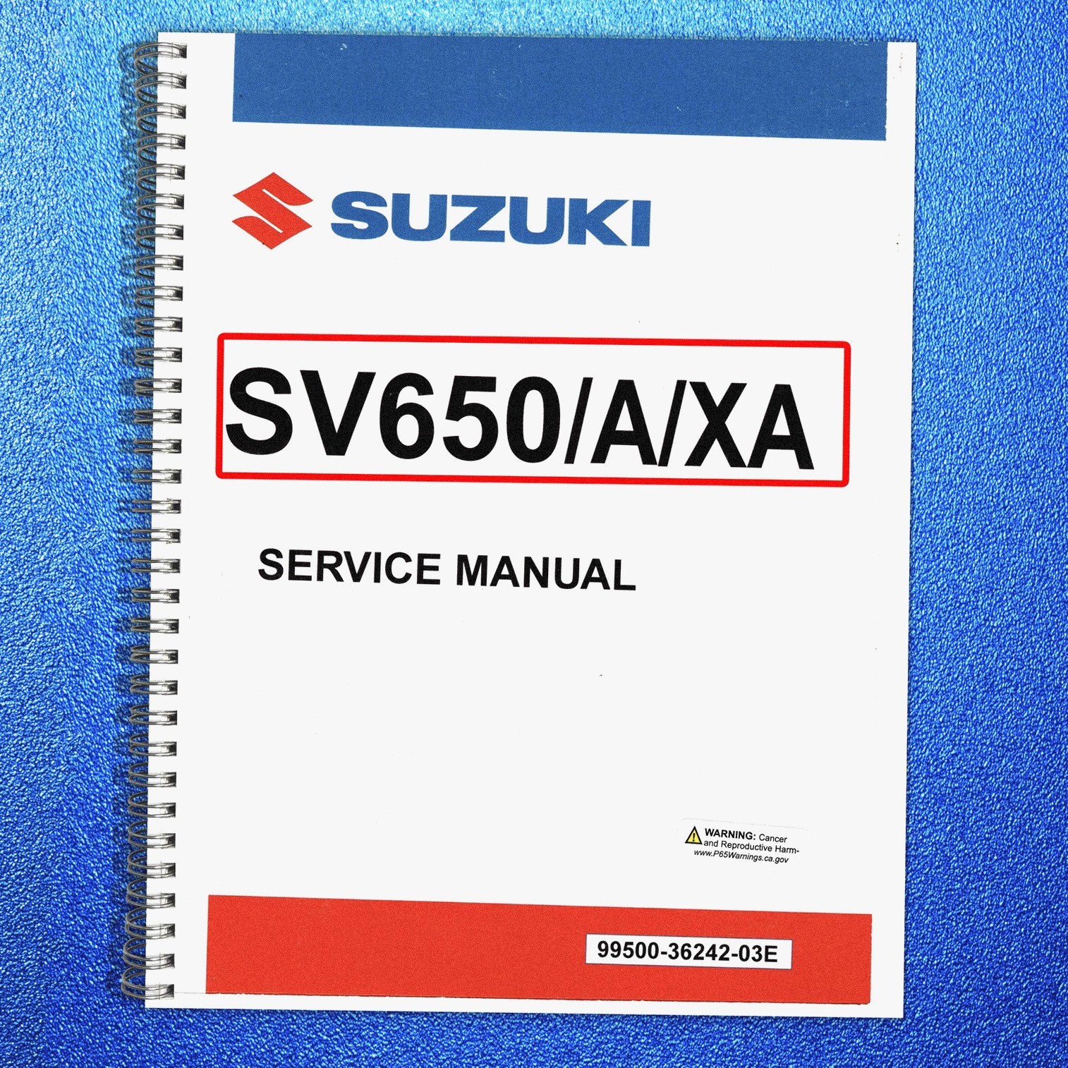 SUZUKI SV650 Motorcycle Service Manual 2017-2019 – LOOP BIND – TOUGH COVERS