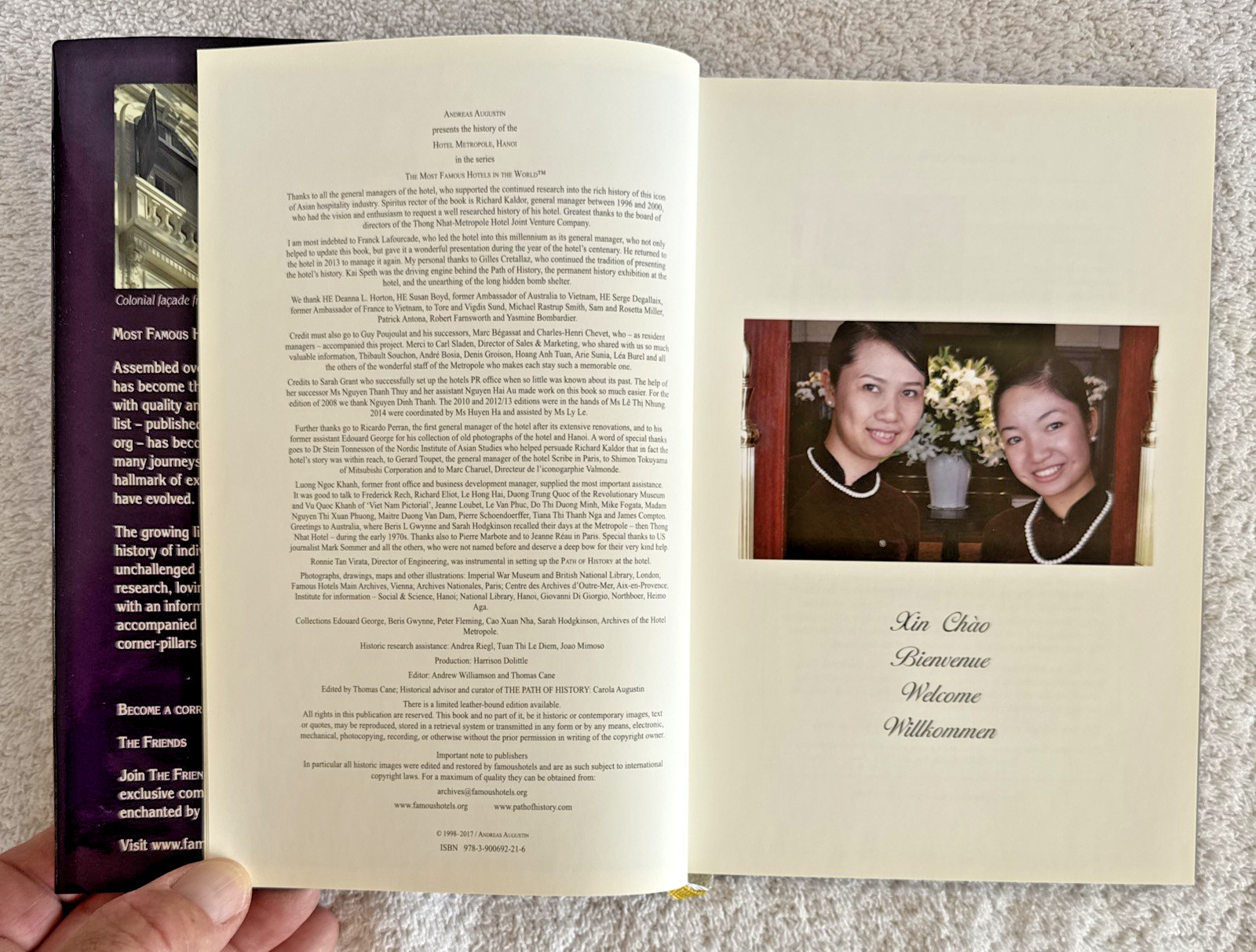 Sofitel Metropole Hanoi by Andreas Augusti (Hardcover) Book Signed Dust Jacket