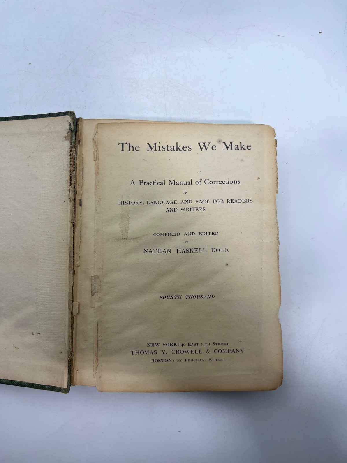 The Mistakes We Make – 1898 – ANTIQUE – WATER DAMAGE