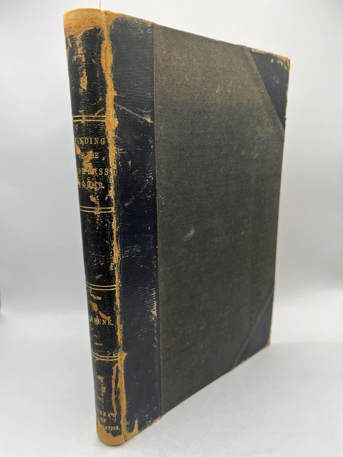 1875 U.S Navy NAVIGATION Finding Error of the MARINE COMPASS on Ship ~ antique