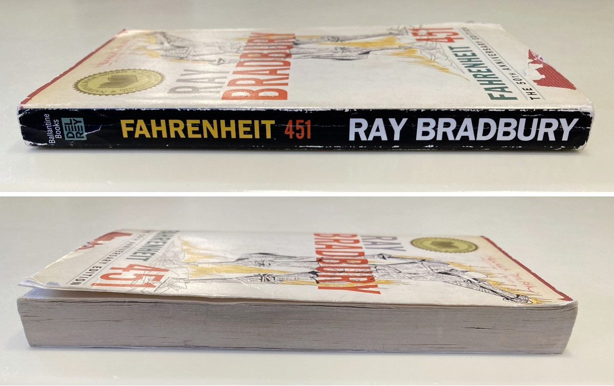 Fahrenheit 451 by Ray Bradbury, 50th Anniversary Edtn Paperback 1991, 59th Print