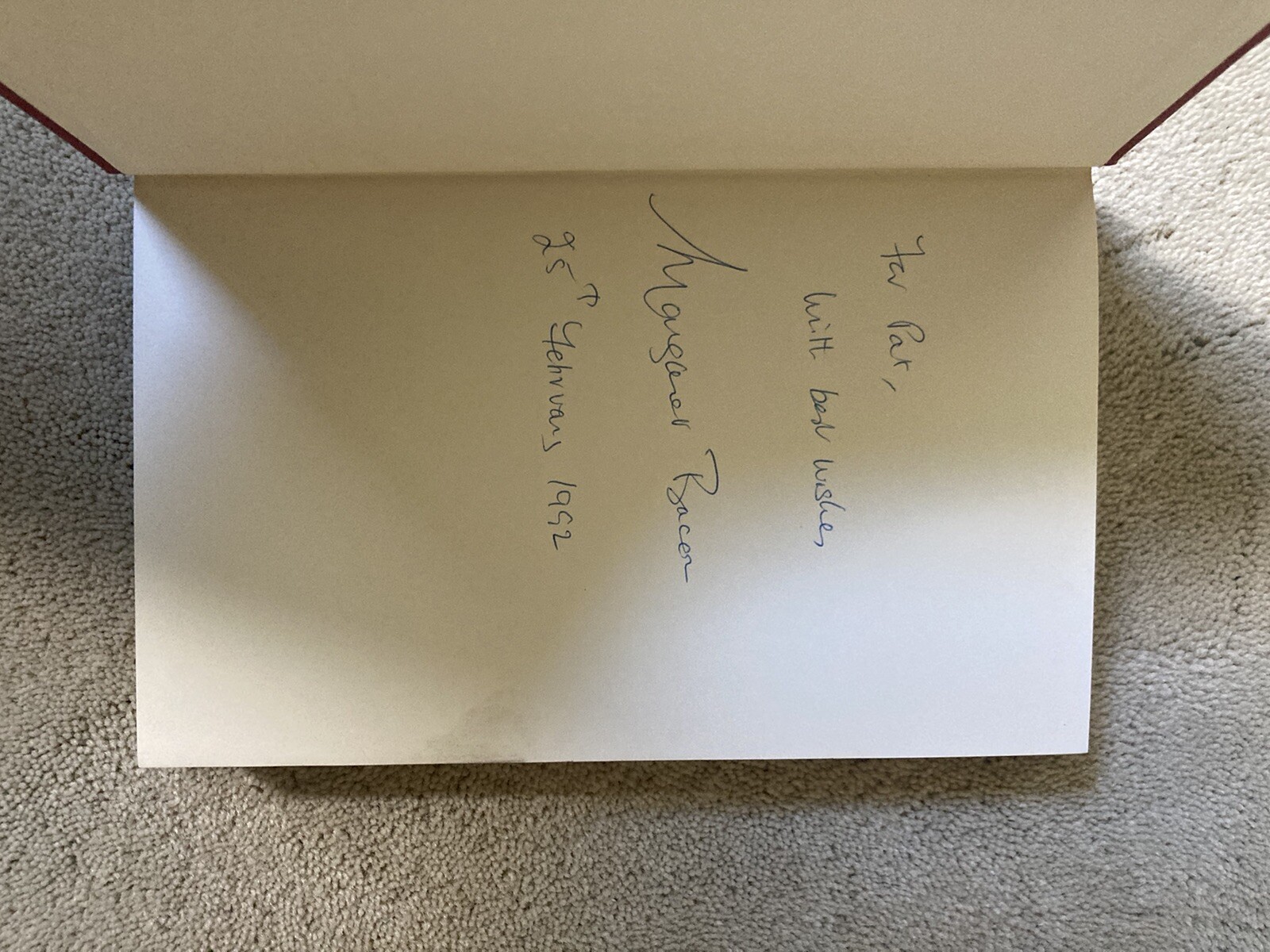 The Serpent’s Tooth, Margaret Bacon. Piatkus, 1987. Signed by author.