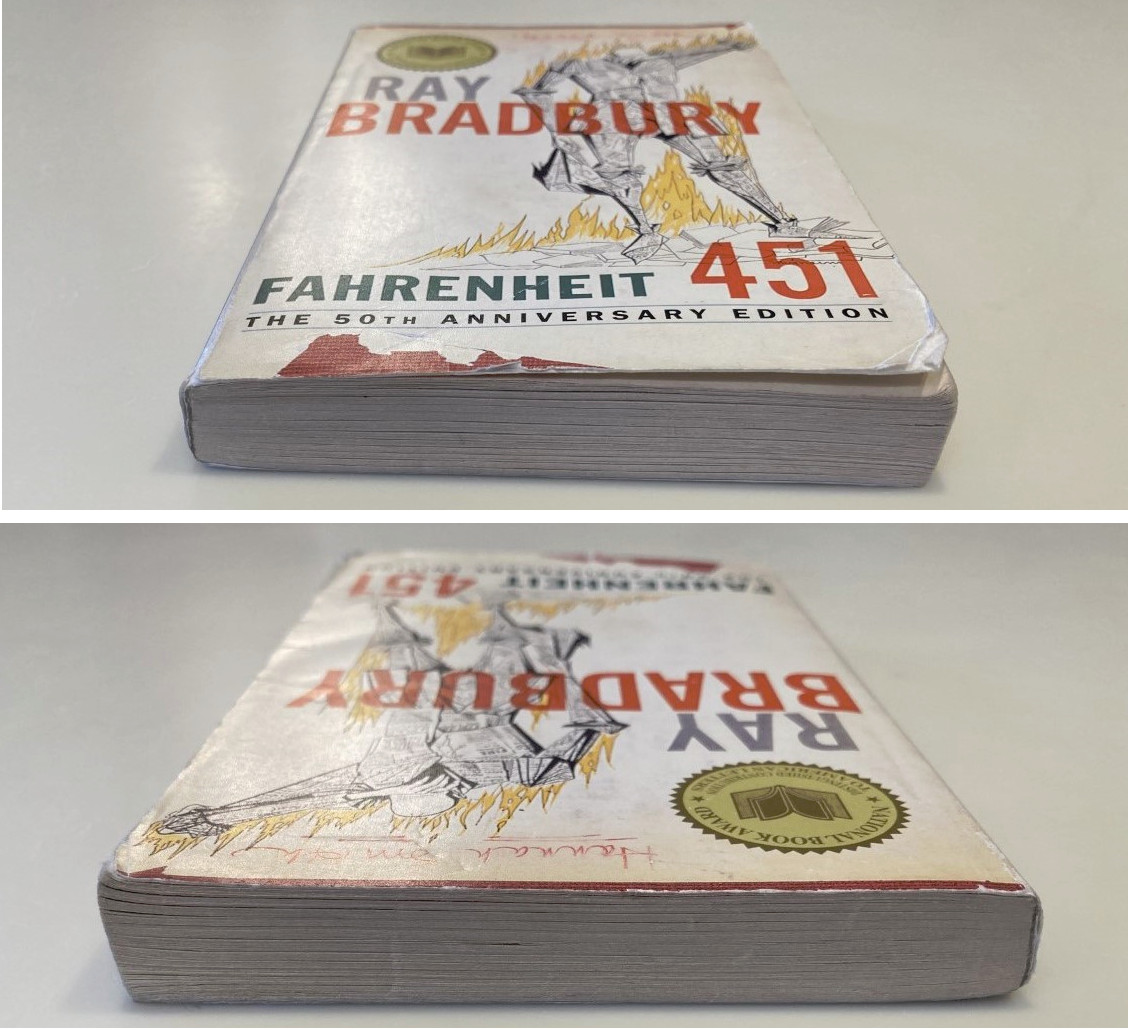 Fahrenheit 451 by Ray Bradbury, 50th Anniversary Edtn Paperback 1991, 59th Print